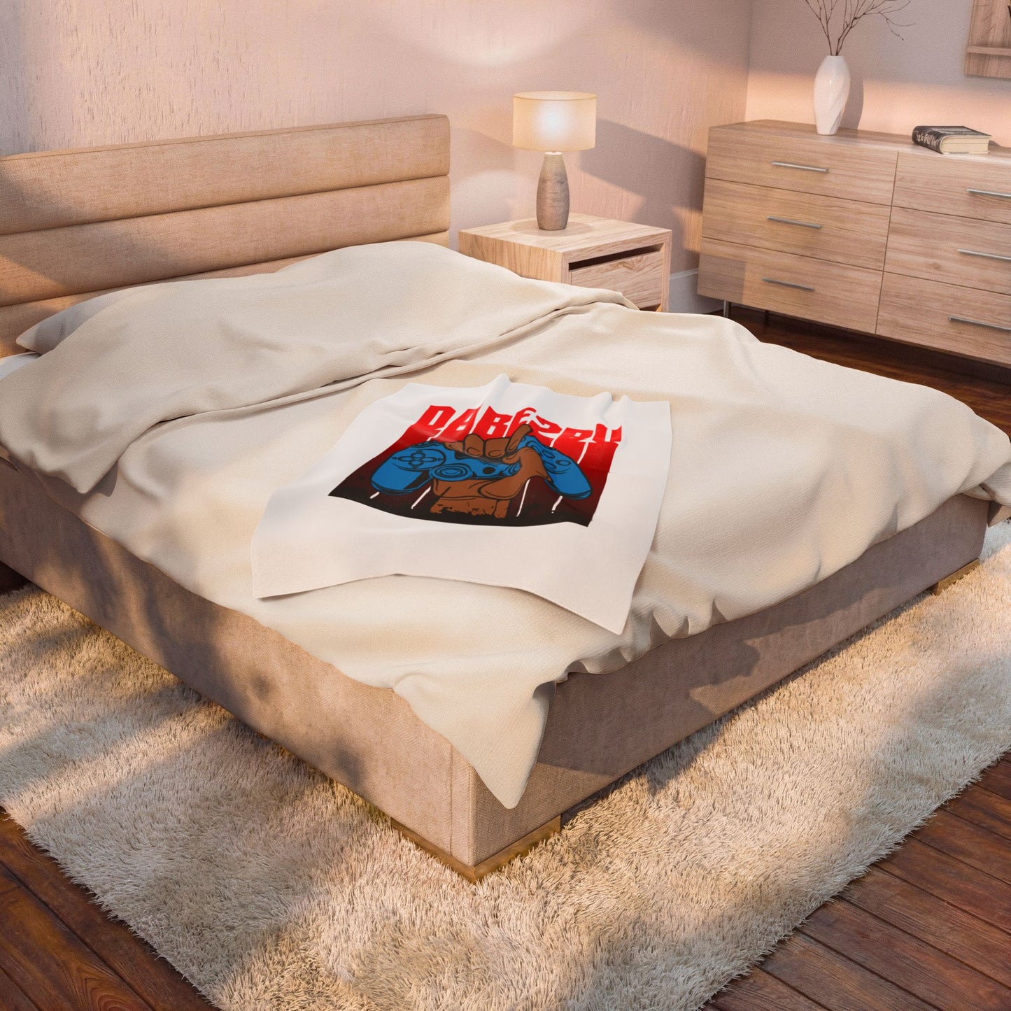 Velveteen Plush Blanket — "Dab2Buy" Gamer Controller Graphic Throw