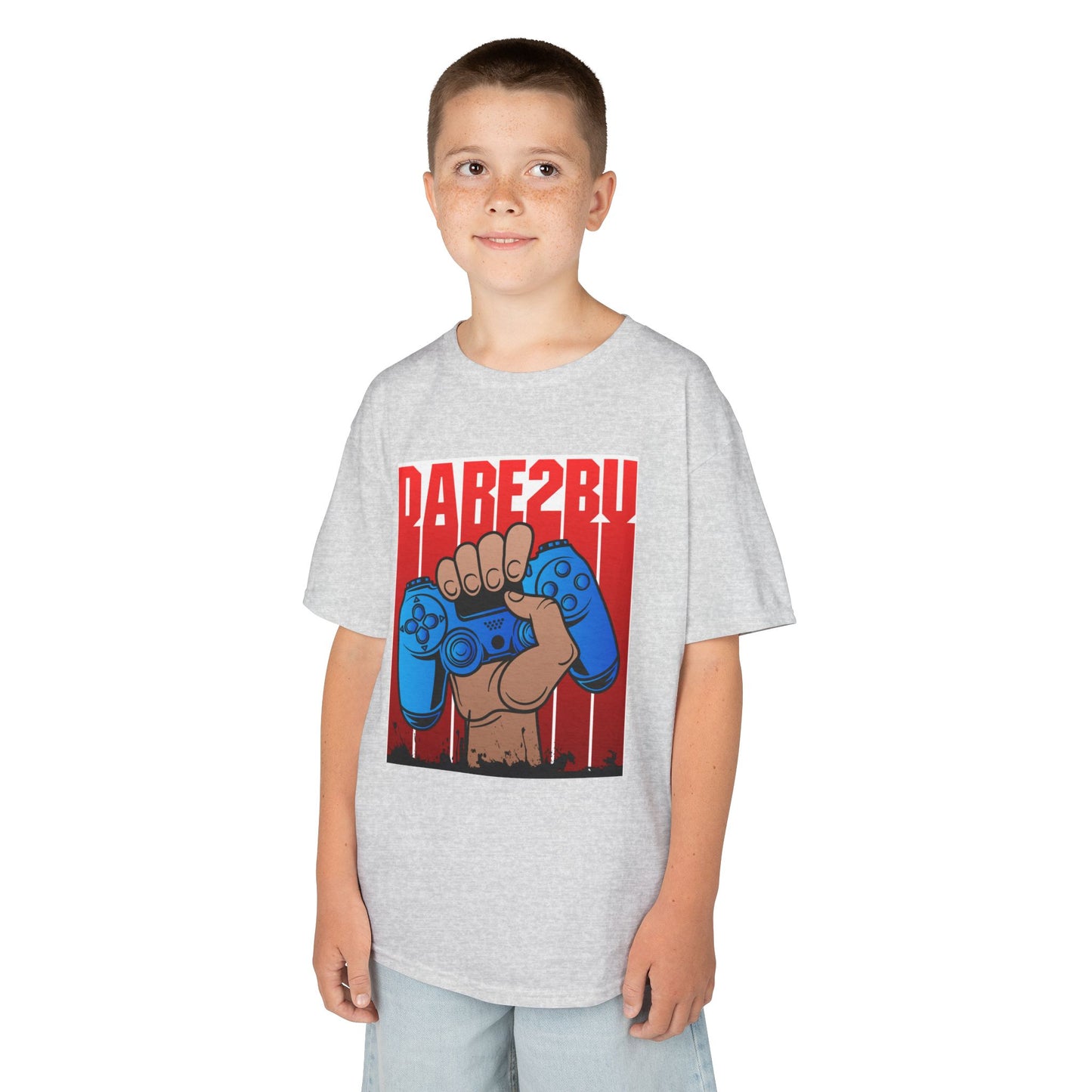Kids Tee — "Game2Be" Fist with Blue Controllers Graphic