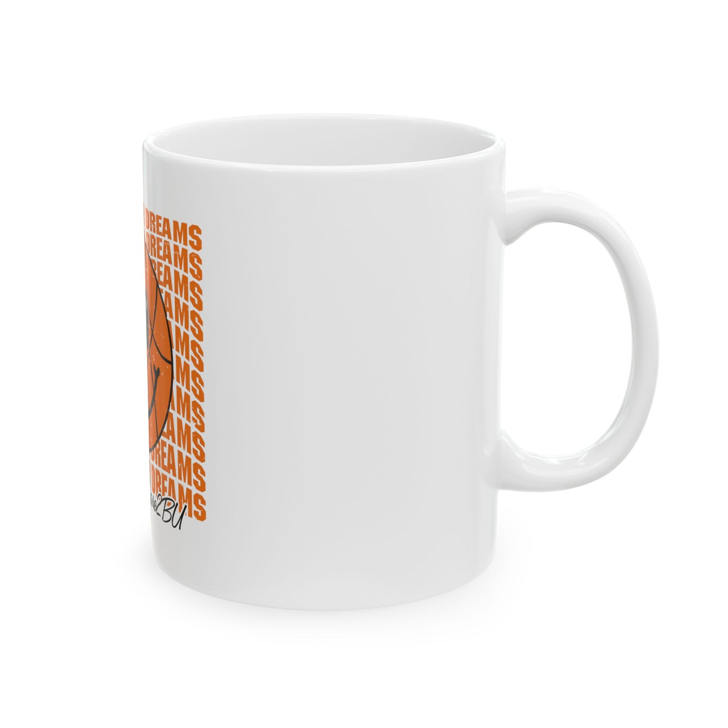 Basketball Smiley 'Follow Your Dreams' Ceramic Mug