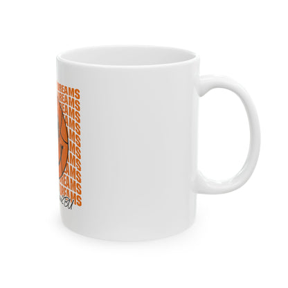 Basketball Smiley 'Follow Your Dreams' Ceramic Mug