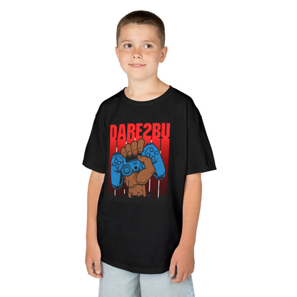 Kids Tee — "Game2Be" Fist with Blue Controllers Graphic