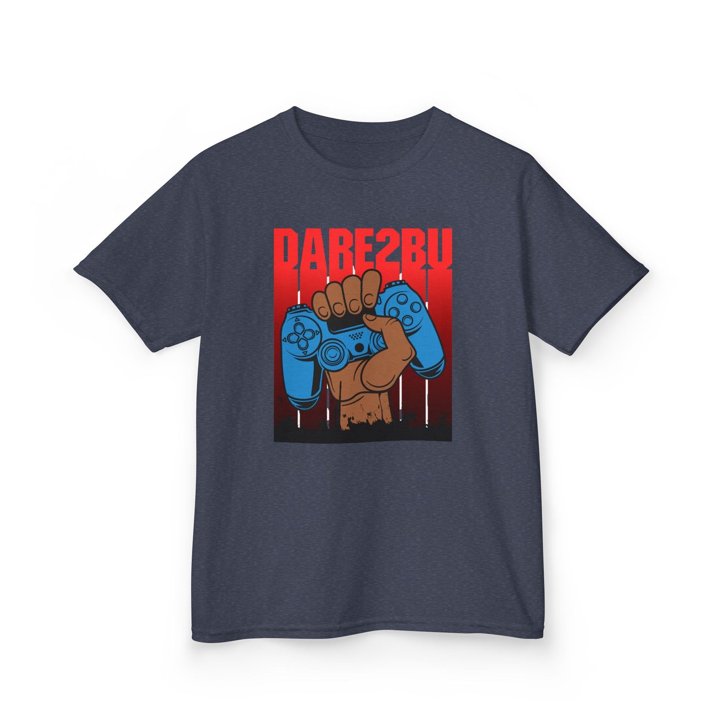Kids Tee — "Game2Be" Fist with Blue Controllers Graphic