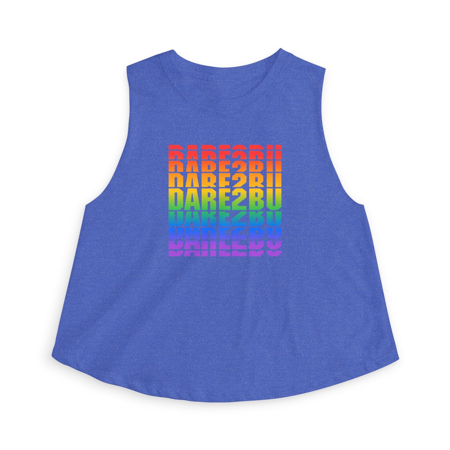 Crop Top — "DARE2BU" Rainbow Pride Graphic Tank