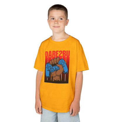 Kids Tee — "Game2Be" Fist with Blue Controllers Graphic