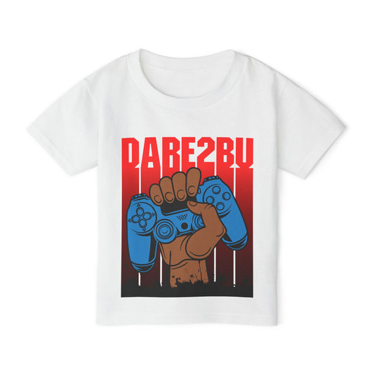 Toddler T‑Shirt — 'Game On' Controller Graphic (Rallying Fist, Red Gradient)