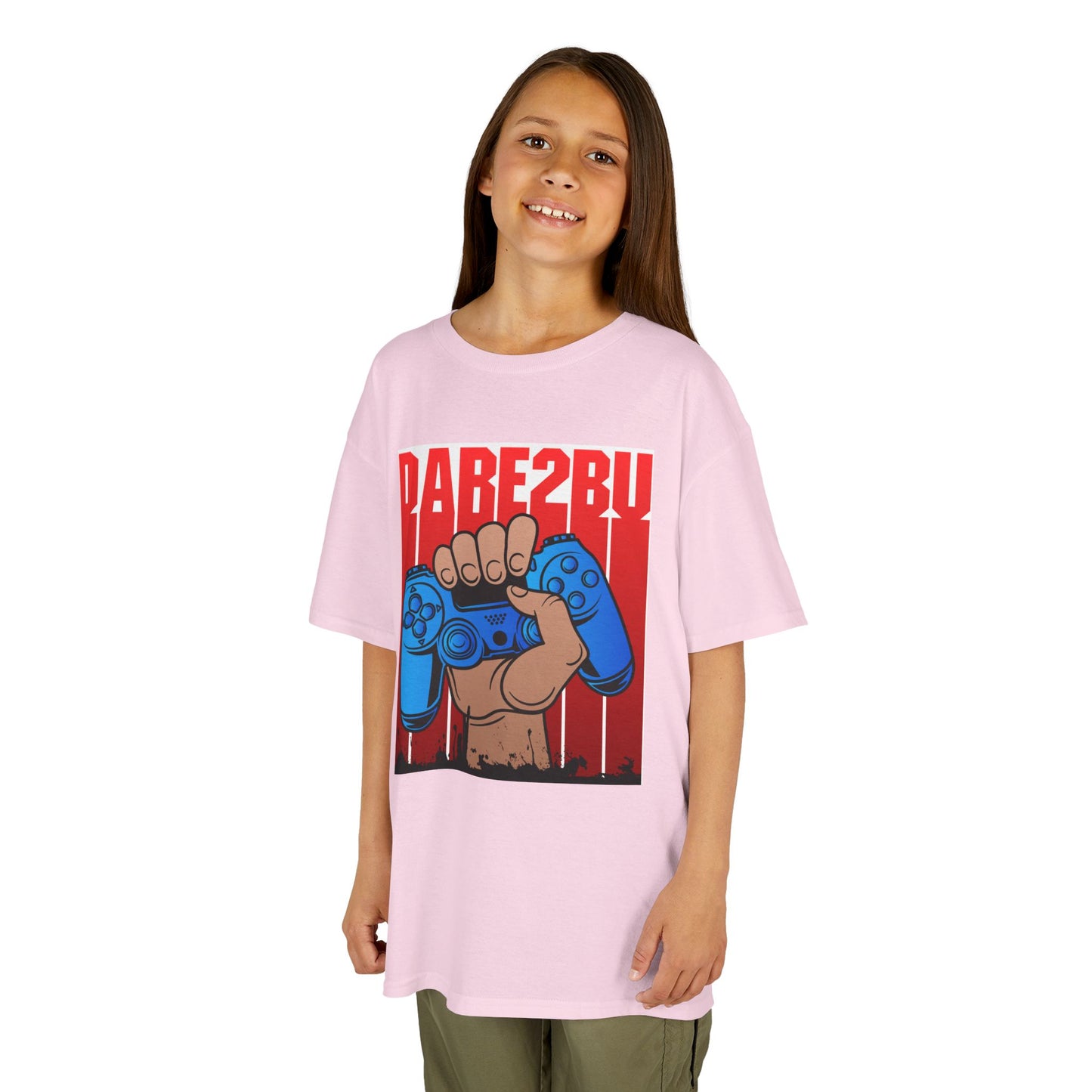 Kids Tee — "Game2Be" Fist with Blue Controllers Graphic
