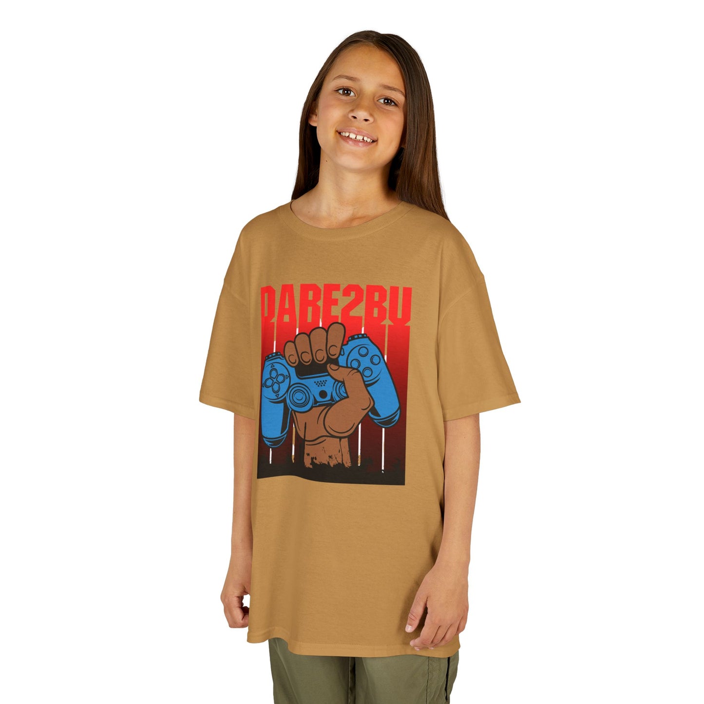 Kids Tee — "Game2Be" Fist with Blue Controllers Graphic