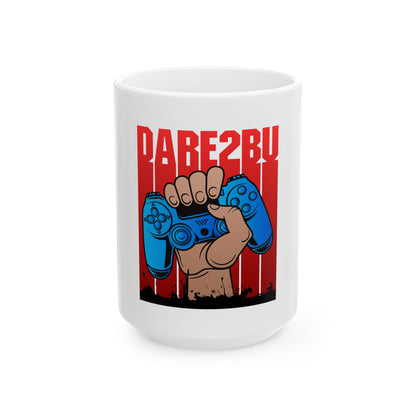 Gamer Fist Ceramic Mug – Blue Controller 'RABE2BU' Design