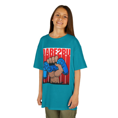 Kids Tee — "Game2Be" Fist with Blue Controllers Graphic