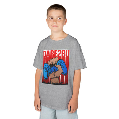 Kids Tee — "Game2Be" Fist with Blue Controllers Graphic
