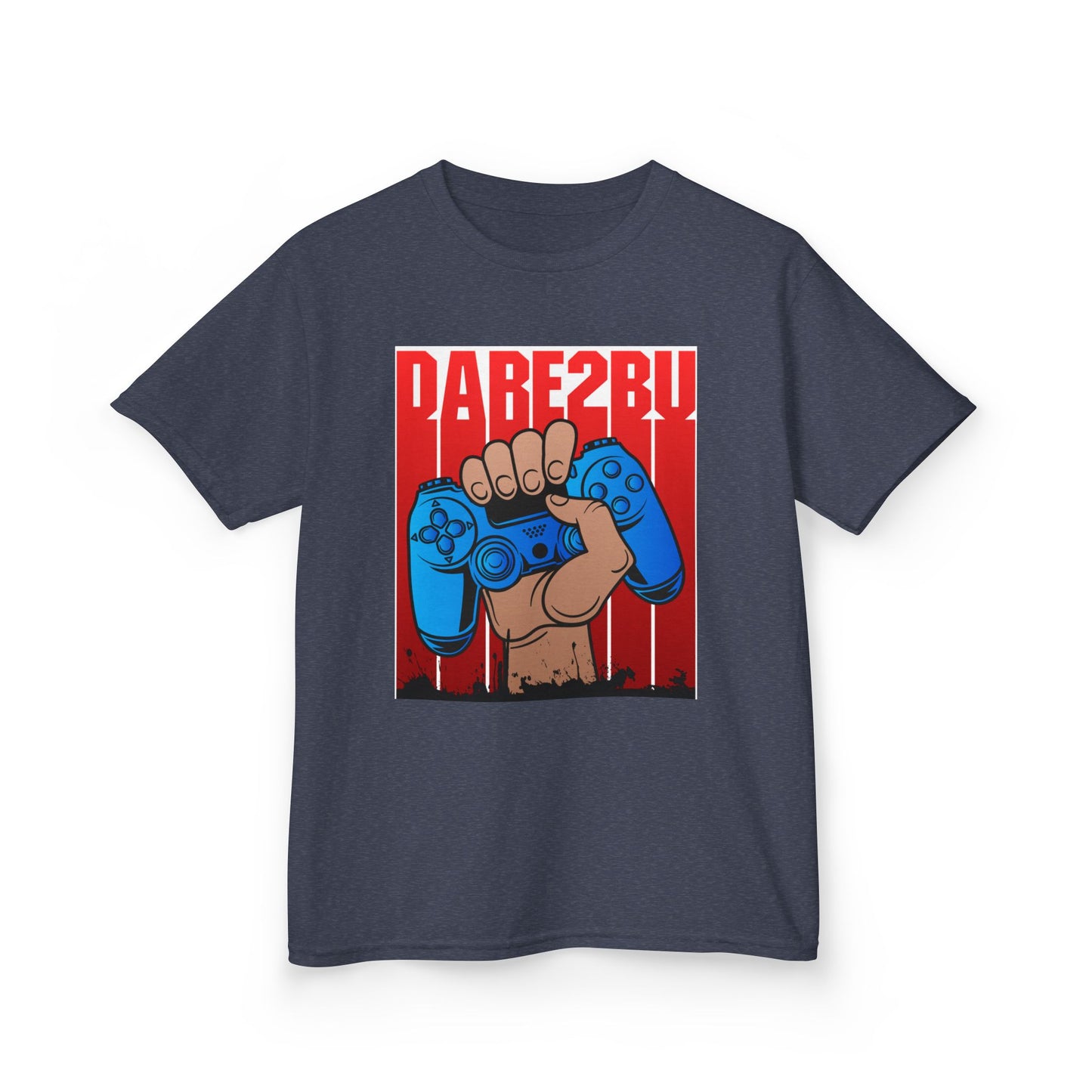 Kids Tee — "Game2Be" Fist with Blue Controllers Graphic