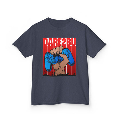 Kids Tee — "Game2Be" Fist with Blue Controllers Graphic