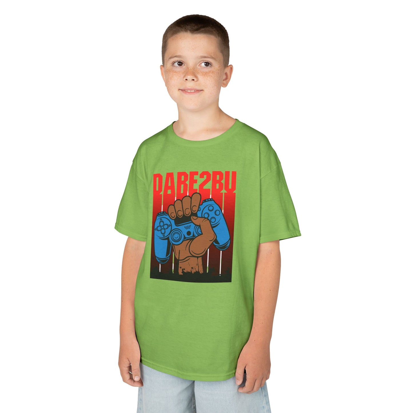 Kids Tee — "Game2Be" Fist with Blue Controllers Graphic