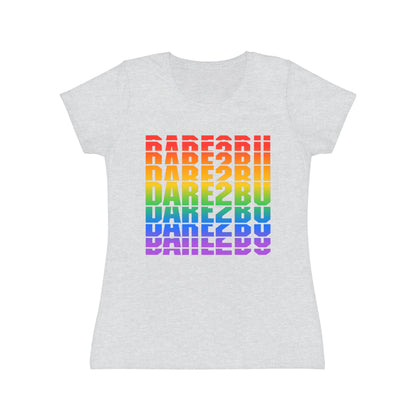 Rainbow 'DARE2BU' Women's T-Shirt — Pride Motivational Graphic Tee