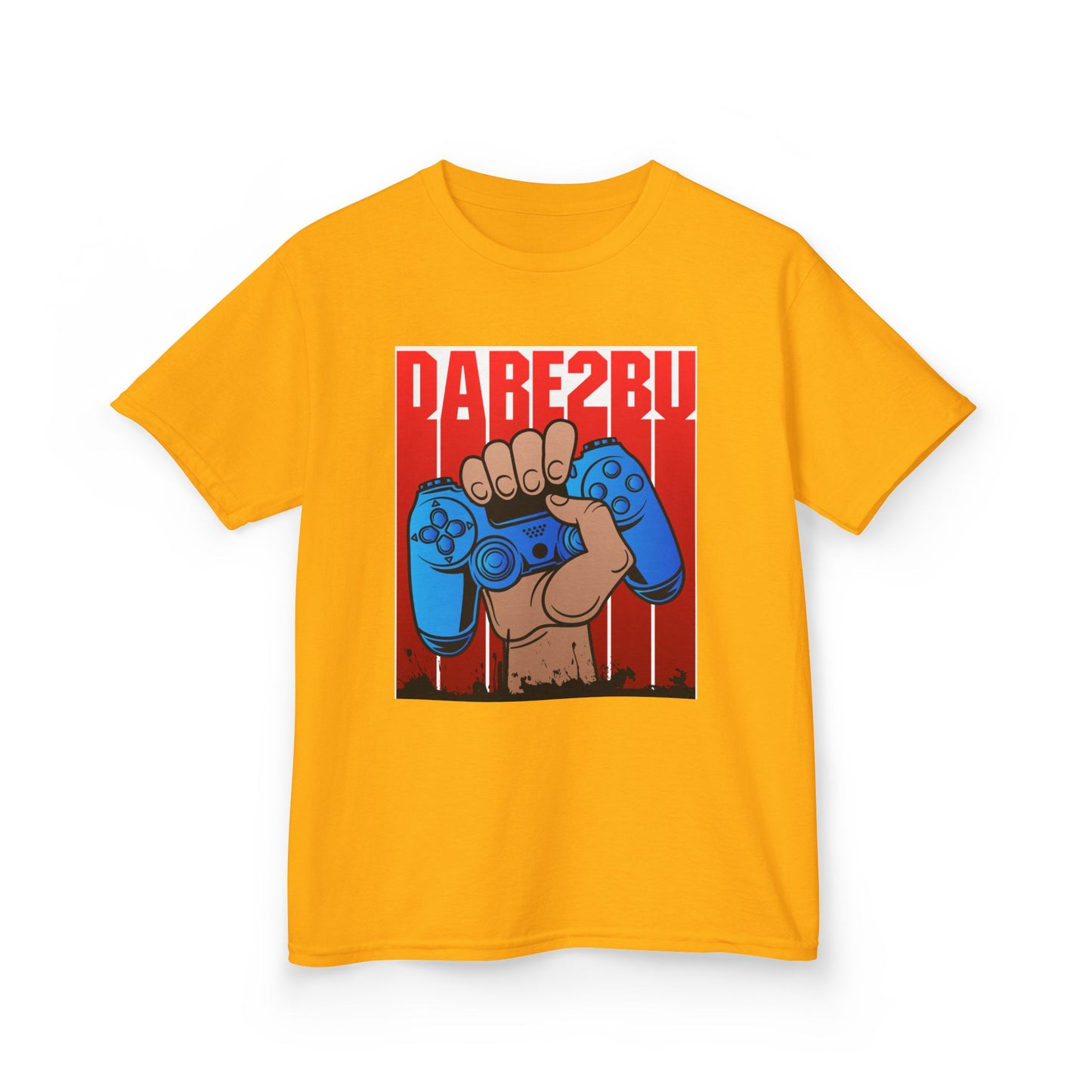 Kids Tee — "Game2Be" Fist with Blue Controllers Graphic