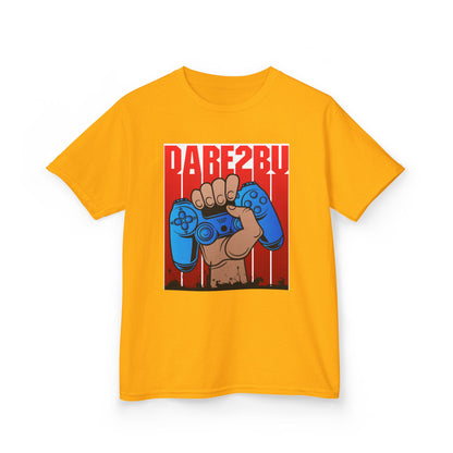 Kids Tee — "Game2Be" Fist with Blue Controllers Graphic