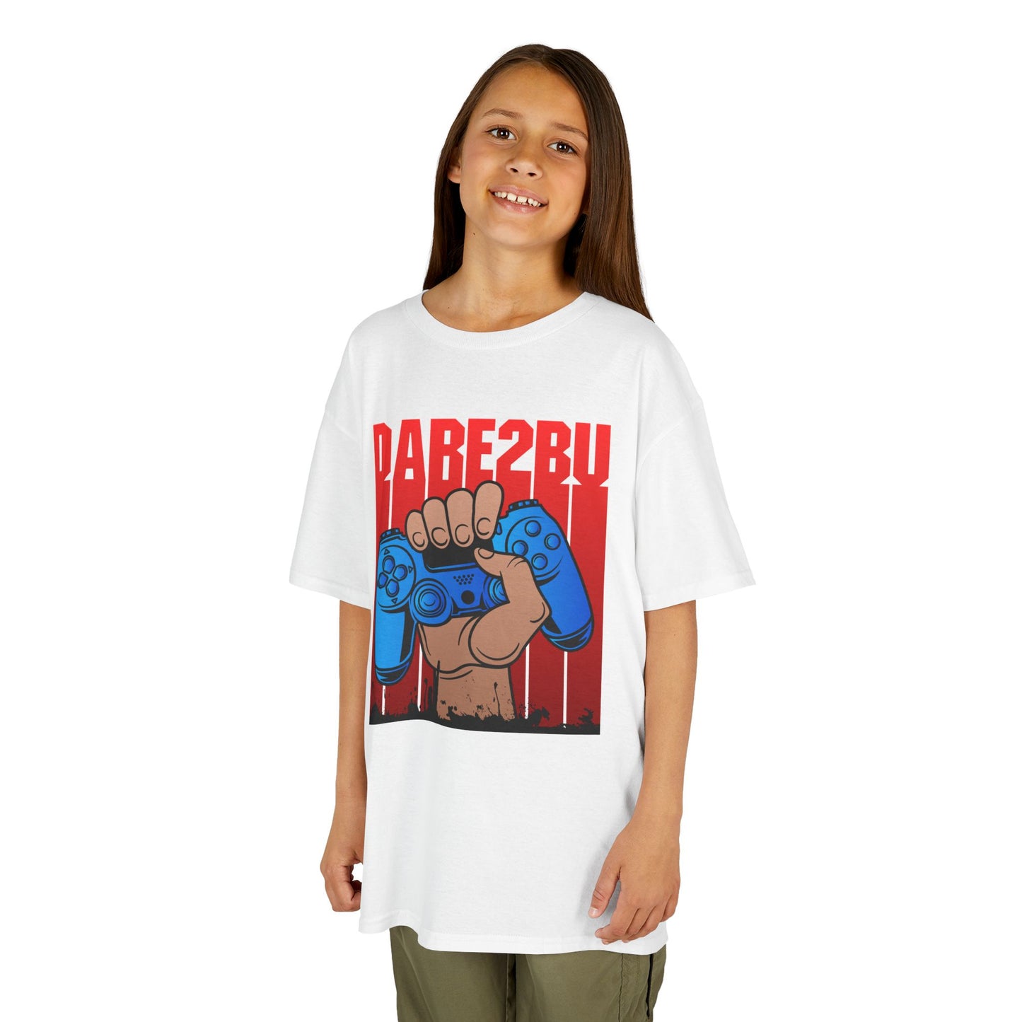 Kids Tee — "Game2Be" Fist with Blue Controllers Graphic