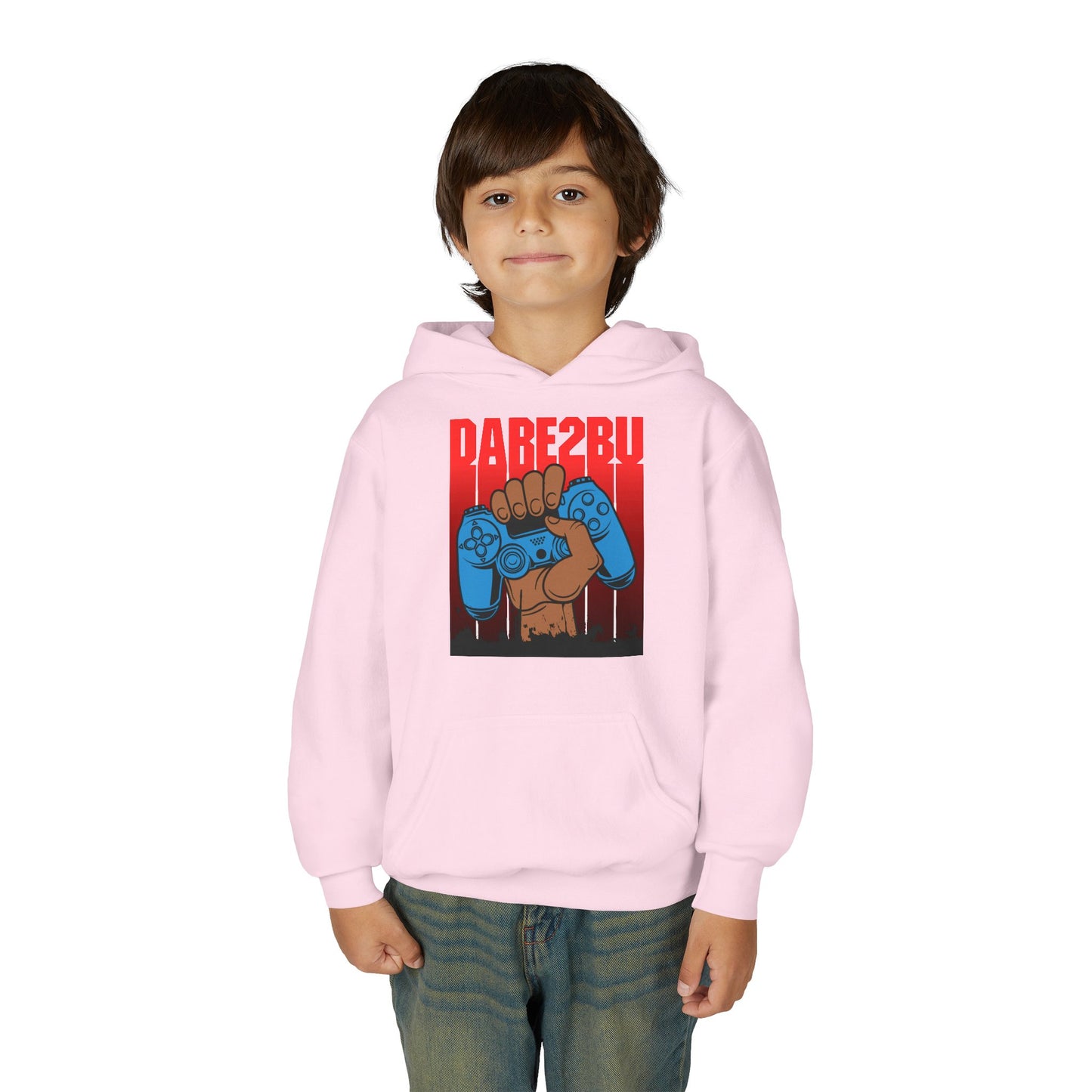 Gaming Fist Youth Hoodie – 'DARE2BU' Controller Graphic Sweatshirt