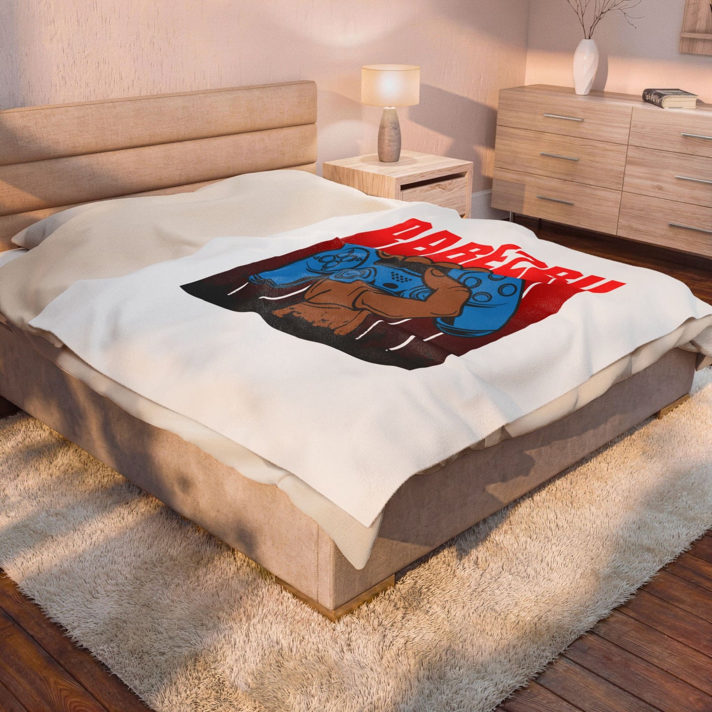Velveteen Plush Blanket — "Dab2Buy" Gamer Controller Graphic Throw