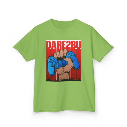 Kids Tee — "Game2Be" Fist with Blue Controllers Graphic