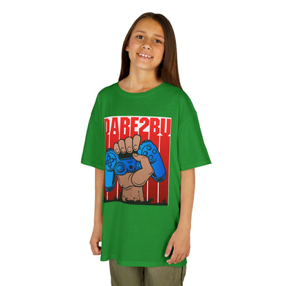 Kids Tee — "Game2Be" Fist with Blue Controllers Graphic