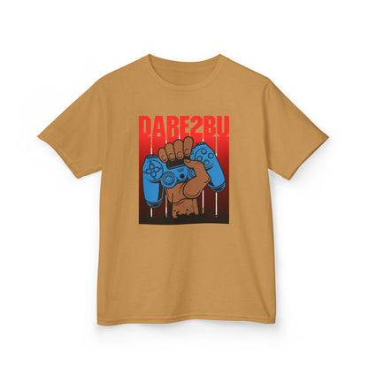 Kids Tee — "Game2Be" Fist with Blue Controllers Graphic