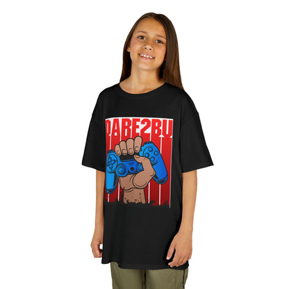 Kids Tee — "Game2Be" Fist with Blue Controllers Graphic