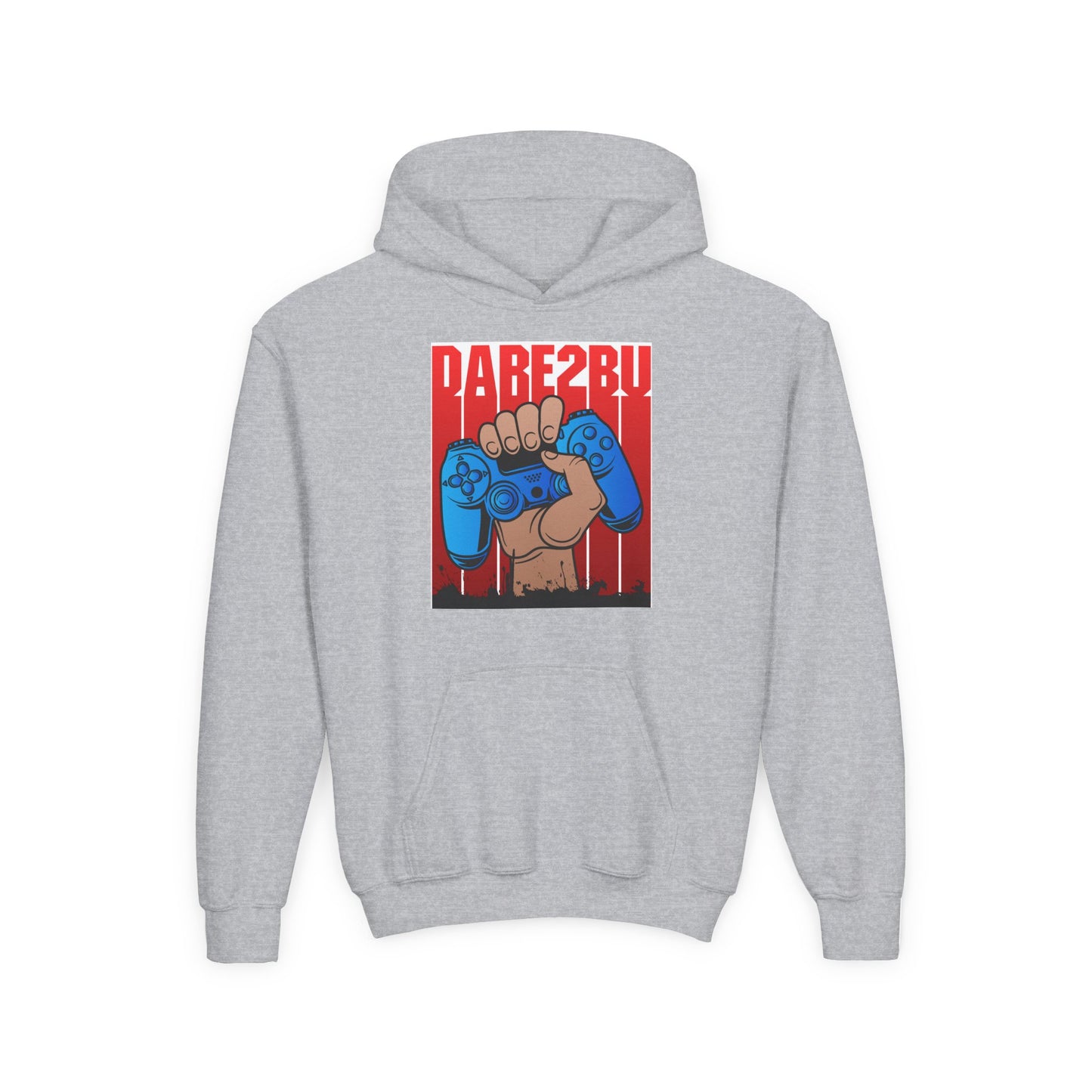 Gaming Fist Youth Hoodie – 'DARE2BU' Controller Graphic Sweatshirt