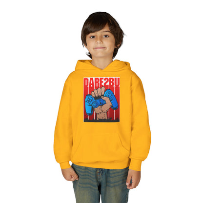 Gaming Fist Youth Hoodie – 'DARE2BU' Controller Graphic Sweatshirt