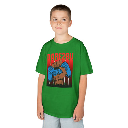Kids Tee — "Game2Be" Fist with Blue Controllers Graphic