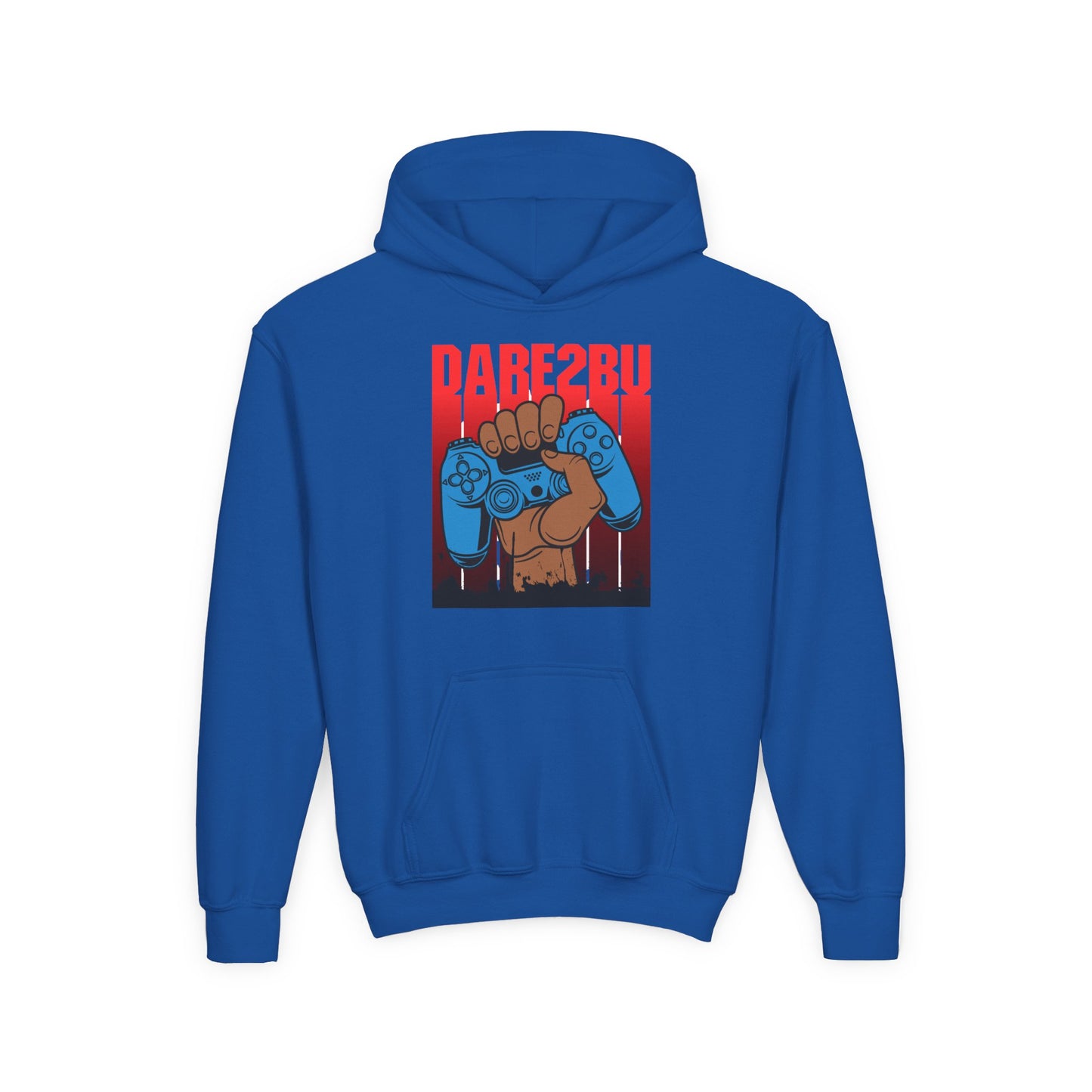 Gaming Fist Youth Hoodie – 'DARE2BU' Controller Graphic Sweatshirt