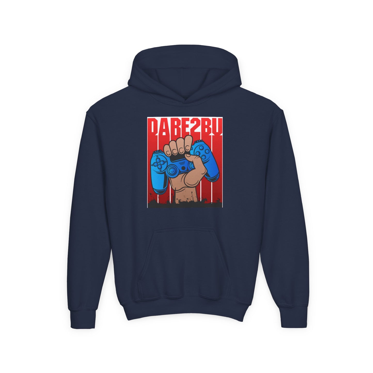 Gaming Fist Youth Hoodie – 'DARE2BU' Controller Graphic Sweatshirt