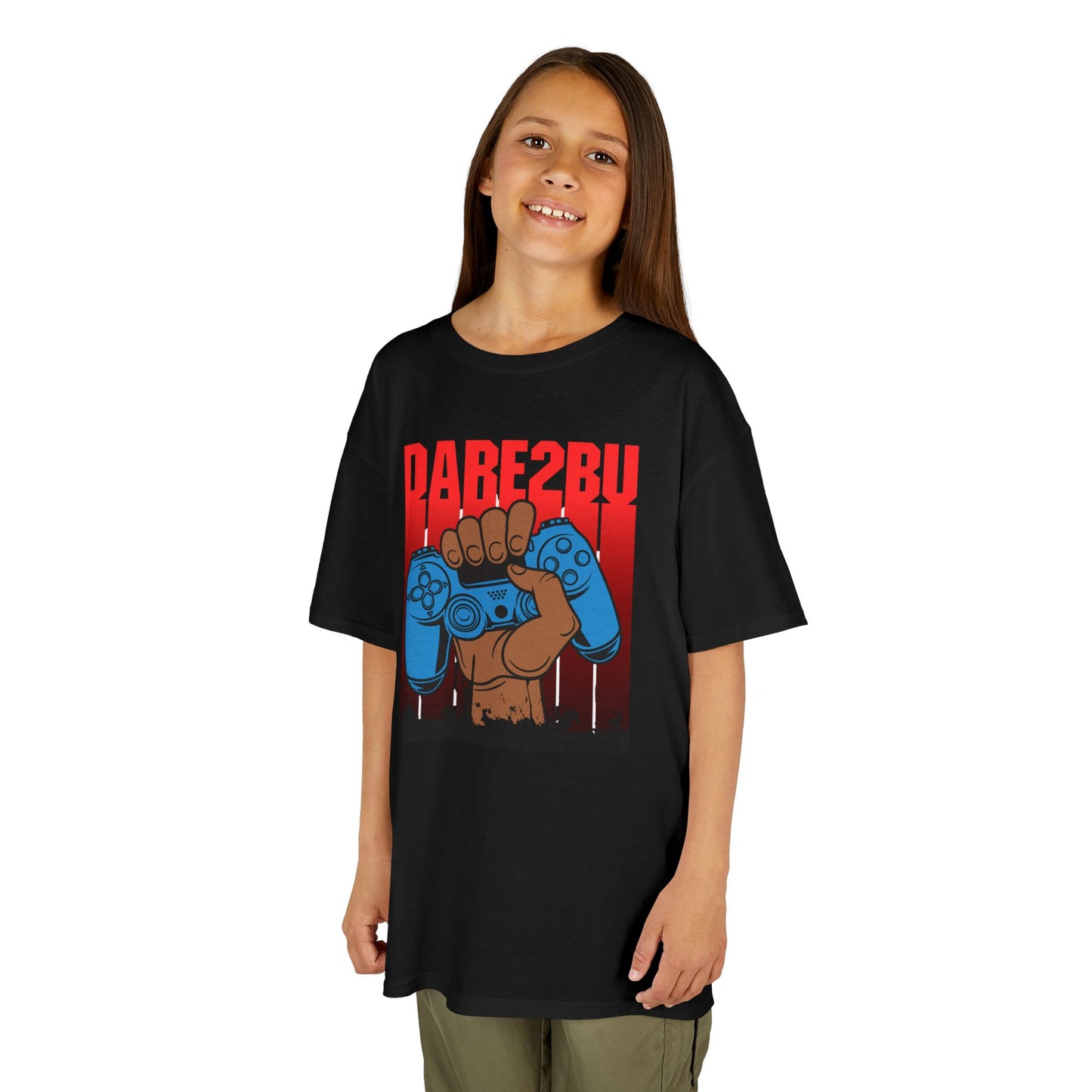 Kids Tee — "Game2Be" Fist with Blue Controllers Graphic