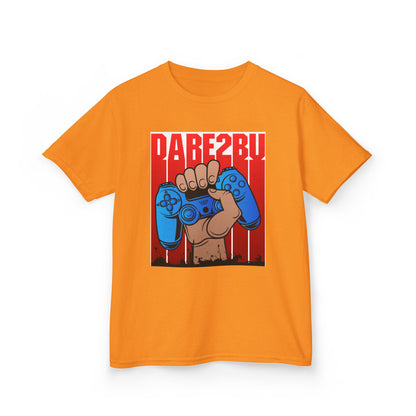 Kids Tee — "Game2Be" Fist with Blue Controllers Graphic
