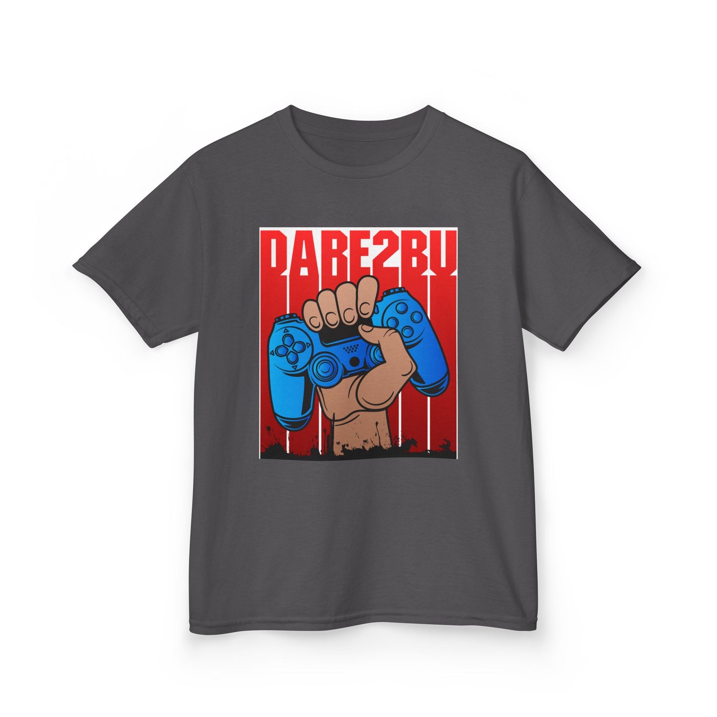 Kids Tee — "Game2Be" Fist with Blue Controllers Graphic
