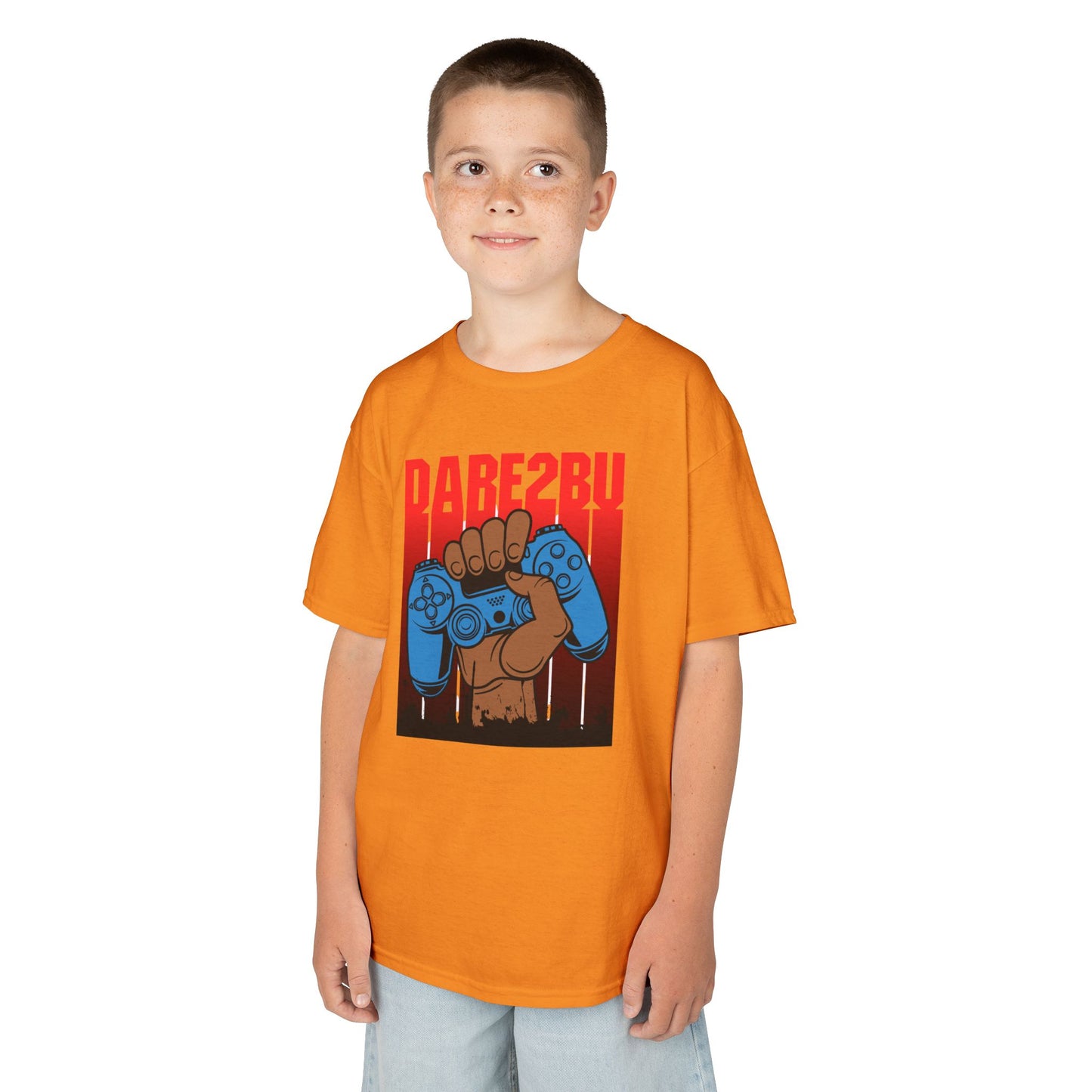 Kids Tee — "Game2Be" Fist with Blue Controllers Graphic