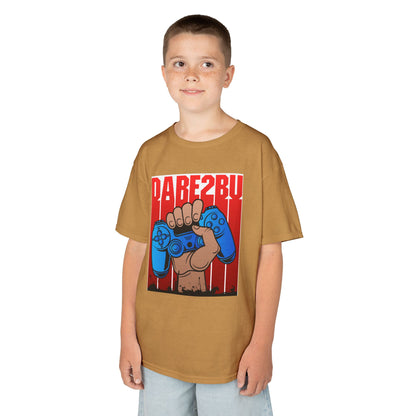 Kids Tee — "Game2Be" Fist with Blue Controllers Graphic