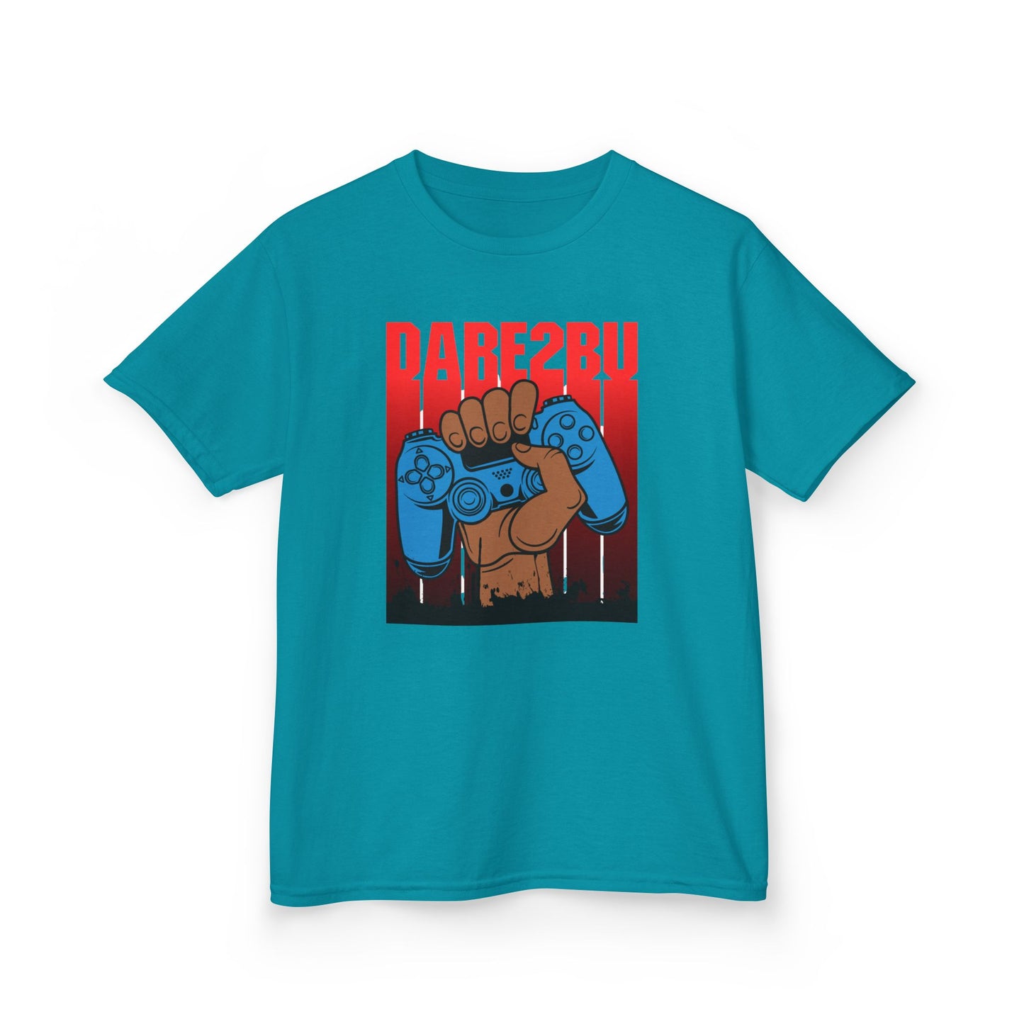 Kids Tee — "Game2Be" Fist with Blue Controllers Graphic