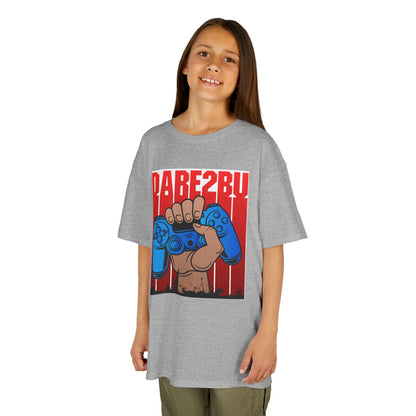 Kids Tee — "Game2Be" Fist with Blue Controllers Graphic