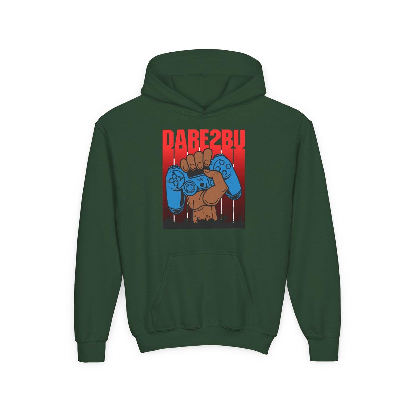 Gaming Fist Youth Hoodie – 'DARE2BU' Controller Graphic Sweatshirt