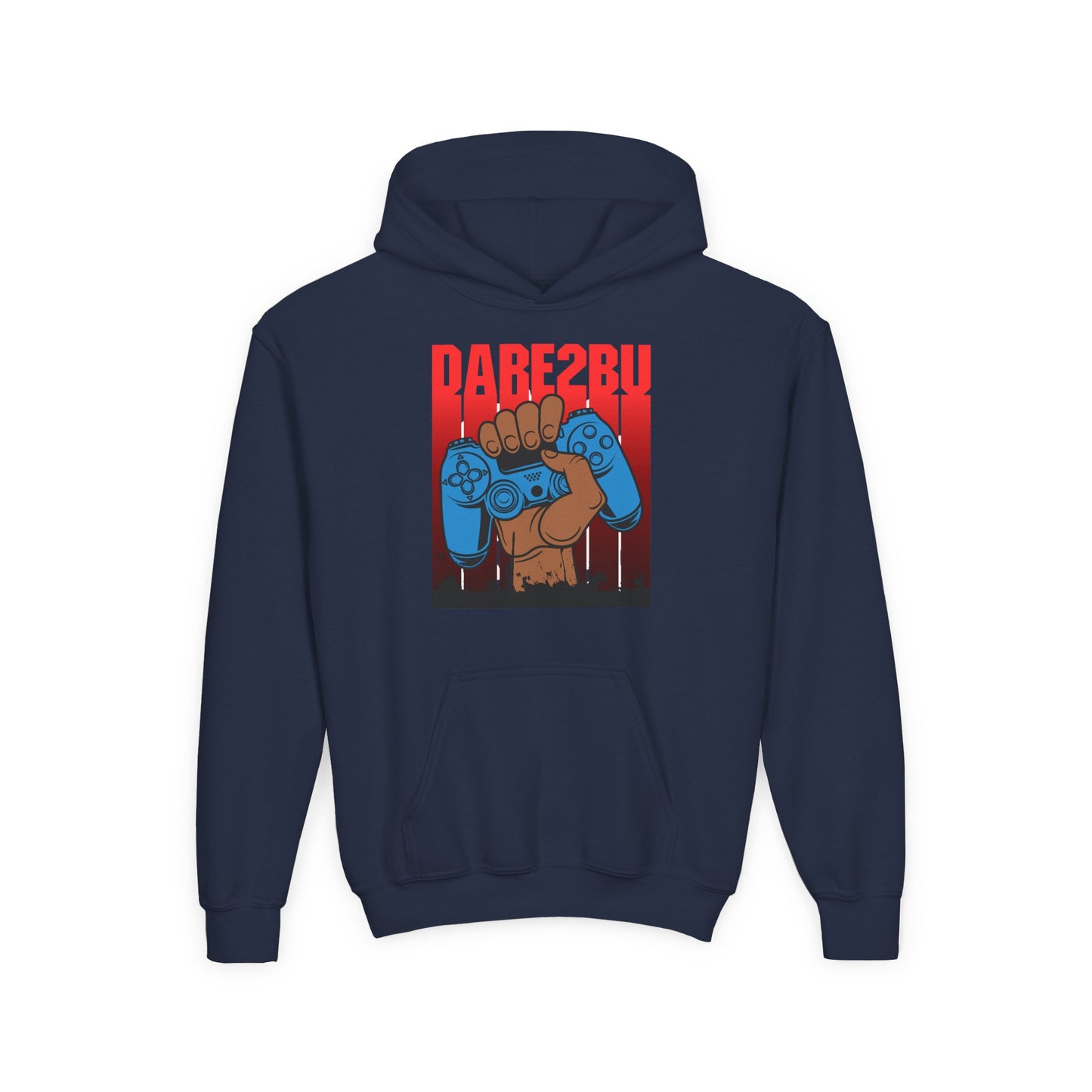 Gaming Fist Youth Hoodie – 'DARE2BU' Controller Graphic Sweatshirt