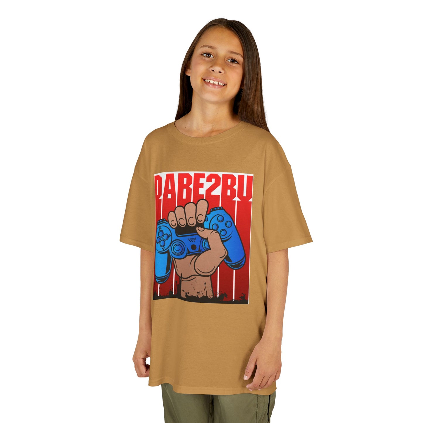 Kids Tee — "Game2Be" Fist with Blue Controllers Graphic