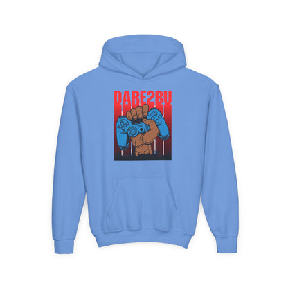 Gaming Fist Youth Hoodie – 'DARE2BU' Controller Graphic Sweatshirt