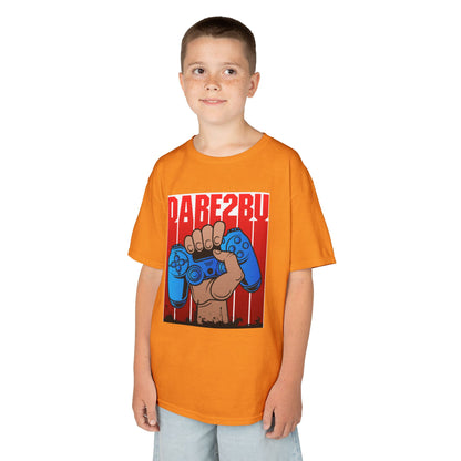 Kids Tee — "Game2Be" Fist with Blue Controllers Graphic