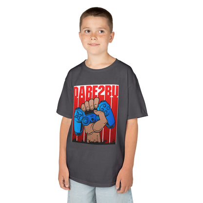 Kids Tee — "Game2Be" Fist with Blue Controllers Graphic