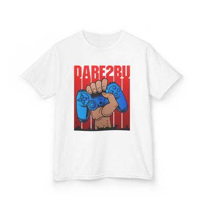 Kids Tee — "Game2Be" Fist with Blue Controllers Graphic
