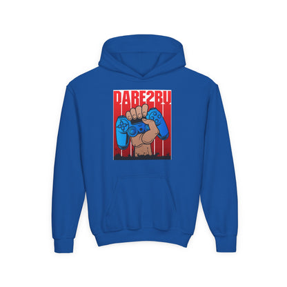 Gaming Fist Youth Hoodie – 'DARE2BU' Controller Graphic Sweatshirt