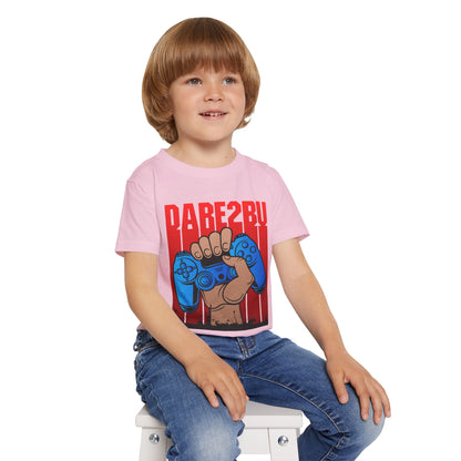 Toddler T-Shirt — Raised Gamer Controller Graphic (Playful Kids Video Game Tee)