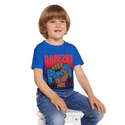 Toddler T‑Shirt — 'Game On' Controller Graphic (Rallying Fist, Red Gradient)