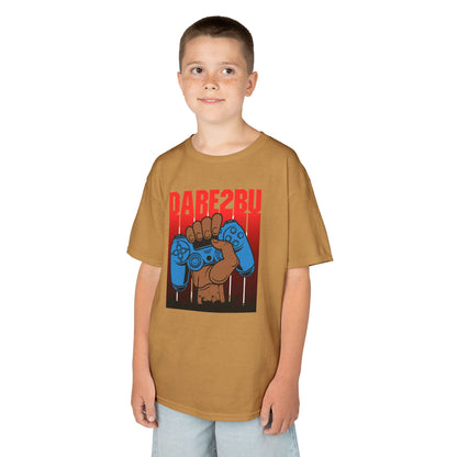 Kids Tee — "Game2Be" Fist with Blue Controllers Graphic
